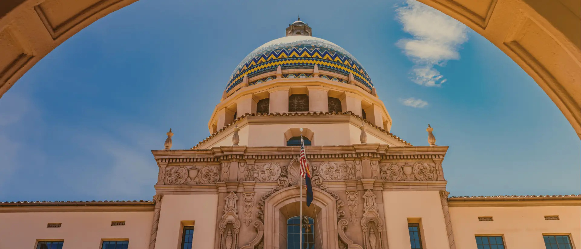 An image of Tucson's city hall on our About Us page to underscore Our Home Base In Tucson.